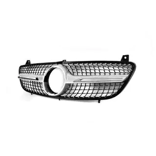 Передняя решетка Diamond Silver (2004-2010) Mercedes Vito W639 2004-2014 гг. фото 4