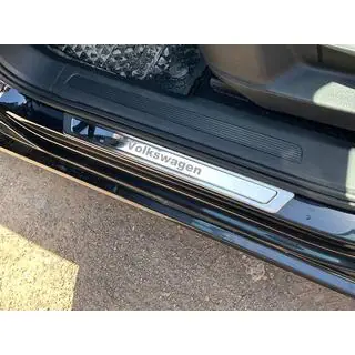 Универсальные накладки на пороги Volkswagen V-1 (4 шт., нержавейка) фото 2