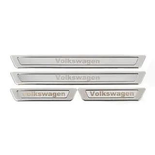 Универсальные накладки на пороги Volkswagen V-1 (4 шт., нержавейка) фото 4
