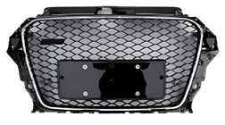 Audi A3 2012-2020 гг. Передняя решетка радиатора RS-Style (2012-2016, черная с хромом) фото 1