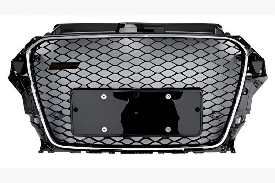 Audi A3 2012-2020 гг. Передняя решетка радиатора RS-Style (2012-2016, черная с хромом) Image