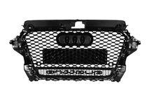 Audi A3 2012-2020 гг. Передняя решетка RS-Style с надписью Quattro (2012-2016, черная) фото 4