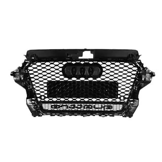 Передняя решетка RS-Style с надписью Quattro (2012-2016, черная) фото 4