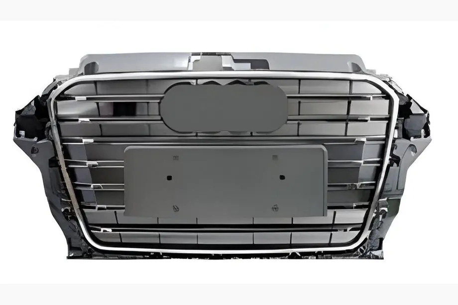 Audi A3 2012-2020 гг. Передняя решетка RS-Style (2012-2016, серая с хромом) Image