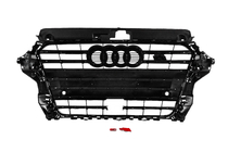 Audi A3 2012-2020 гг. Передняя Решетка S-Style (2012-2016, черная) фото 4