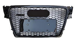 Audi A4 B8 2007-2015 гг. Передняя решетка радиатора RS-Style V-1 (2007-2011, черная с хромом) фото 1