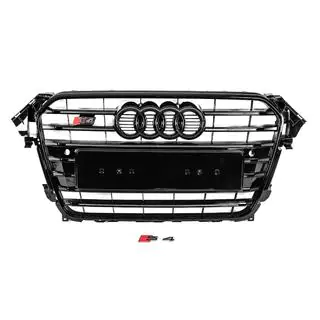 Передняя Черная Решетка S-Style (2012-2015) Audi A4 B8 2007-2015 гг. фото 1