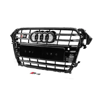 Передняя Черная Решетка S-Style (2012-2015) Audi A4 B8 2007-2015 гг. фото 3
