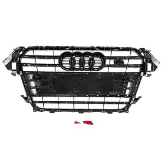 Передняя Черная Решетка S-Style (2012-2015) Audi A4 B8 2007-2015 гг. фото 4