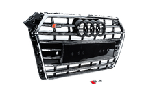 Audi A4 B9 2015-2024 гг. Передняя решетка радиатора S-style (2015-2019, хром+черная) фото 3