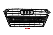Audi A4 B9 2015-2024 гг. Передняя решетка радиатора S-style (2015-2019, хром+черная) фото 4