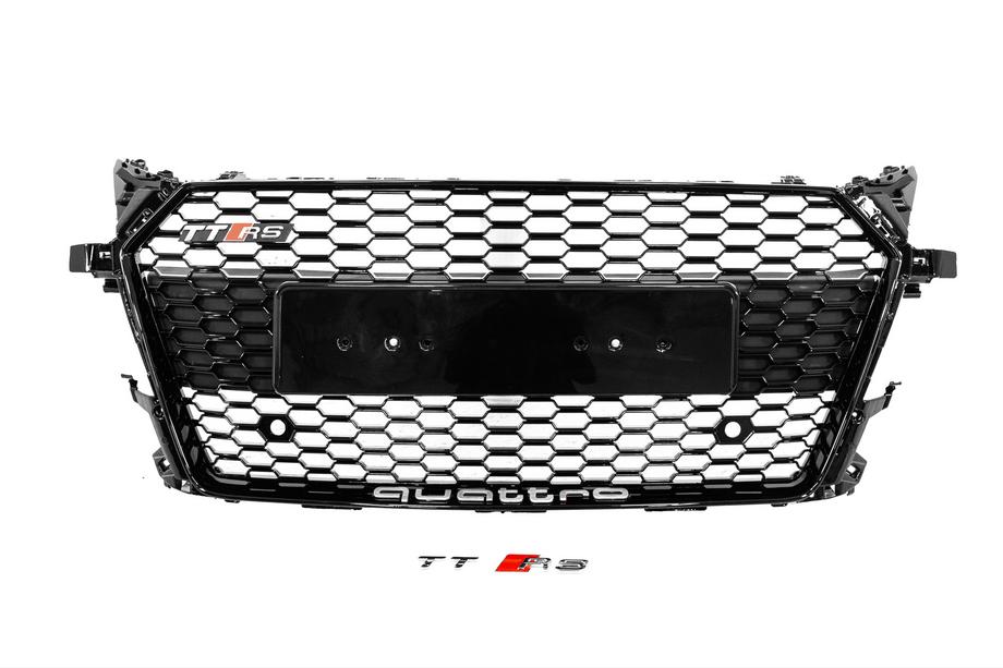 Audi TT 2014-2023 гг. Передняя решетка RS-Style V-2 (2014-2020, черная) Фото 1