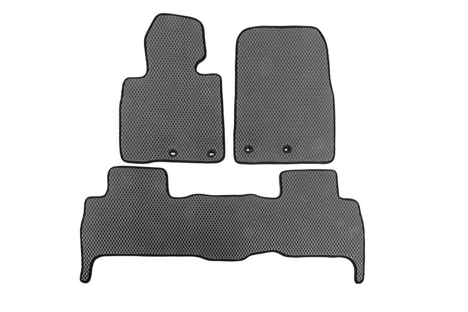 Toyota Land Cruiser 200 2007-2021 гг. Полиуретановые коврики EVA V-2 (2012-2021, Серый) Image