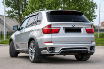 BMW X5 E70 2007-2013 гг. Задний диффузор (для 2010-2013 Base, под покраску) фото 1