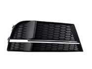 Audi A3 2012-2020 гг. Решетки противотуманных фар S-Style V-2 (2016-2020, 2 шт, Черный) фото 2