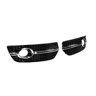 Решетки противотуманных фар RS-Style (2008-2012, 2 шт., черные с хромом) Audi Q5 2008-2017 гг. фото 3
