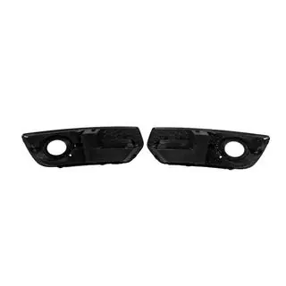 Решетки противотуманных фар RS-Style (2008-2012, 2 шт., черные с хромом) Audi Q5 2008-2017 гг. фото 4