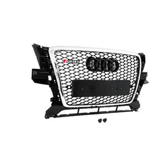 Передняя решётка RSQ-Style (2008-2012, чёрная с хромом) Audi Q5 2008-2017 гг. фото 3