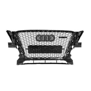 Передняя решётка RSQ-Style (2008-2012, чёрная с хромом) Audi Q5 2008-2017 гг. фото 4