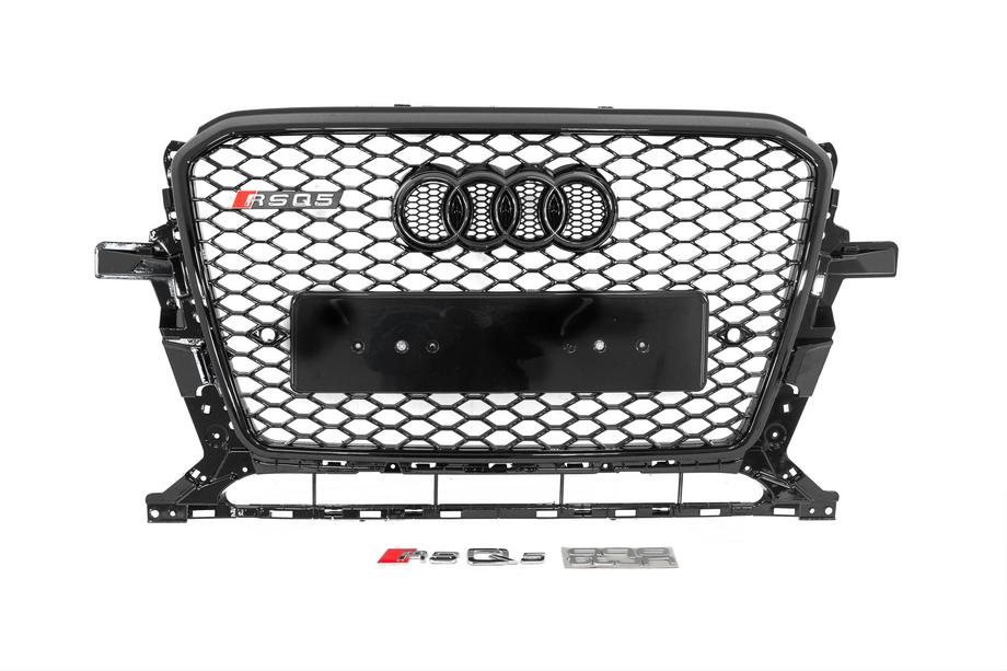 Audi Q5 2008-2017 гг. Передняя решетка RSQ-Style с надписью Quattro (2012-2017, черная) Фото 1