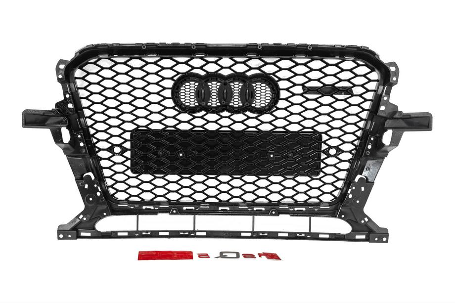 Audi Q5 2008-2017 гг. Передняя решетка RSQ-Style с надписью Quattro (2012-2017, черная) Фото 4