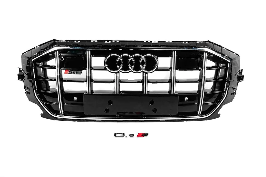 Audi Q8 2018- гг. Передняя решетка SQ-Style (2018-2023, черная с хромом) Фото 1