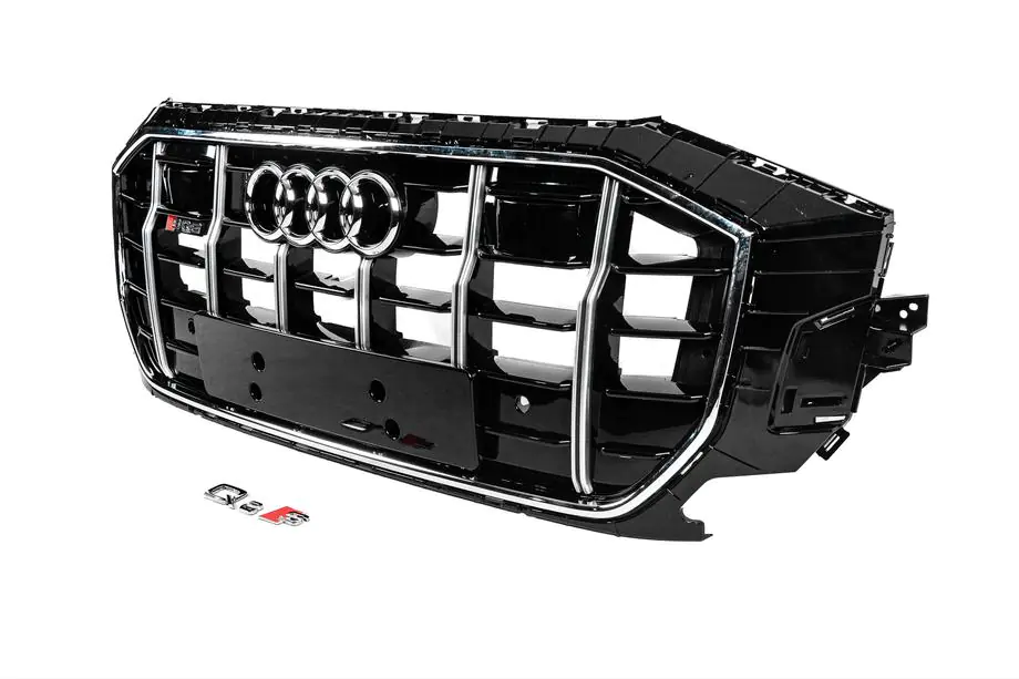 Audi Q8 2018- гг. Передняя решетка SQ-Style (2018-2023, черная с хромом) Фото 2