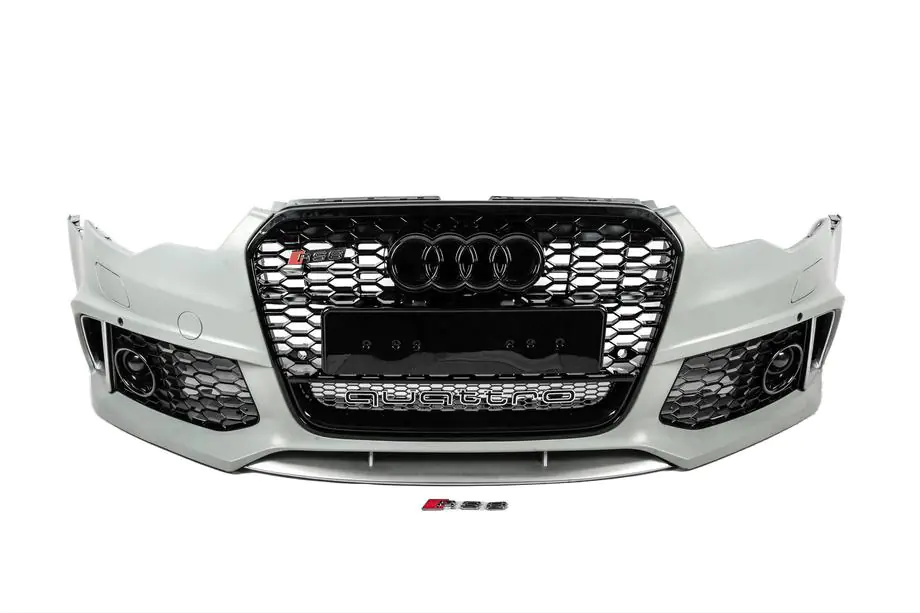 Audi A6 C7 2011-2017 гг. Передний бампер с черной решеткой RS6-Style (2011-2014) Image