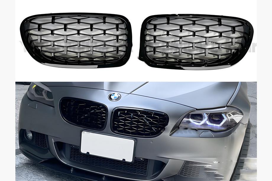 BMW 5 серия F10/F11 2010–2016 гг. Ноздри Diamond Black (Черный Глянец) Фото 5