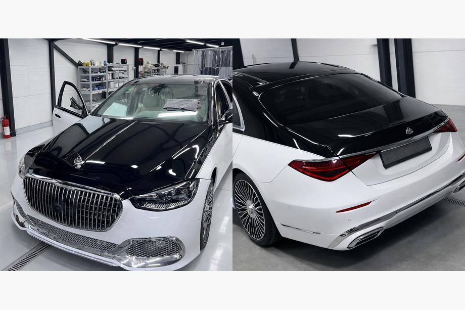 Mercedes S-class W221 2005-2013 гг. Комплект рестайлинга в W223 Maybach (с дверными ручками и вставками) Фото 2