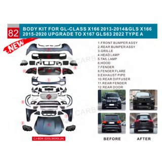 Комплект рестайлинга с X166 на GLS63 X167 (Type-A)