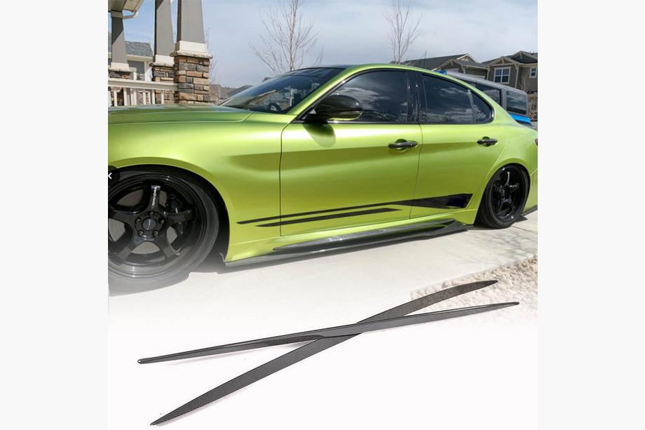 Alfa Romeo Giulia 2016-2022 гг. Боковые Пороги V1 (для Base/Sport, Карбон) Фото 1