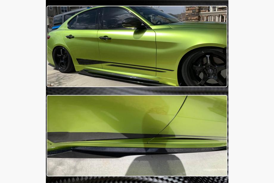 Alfa Romeo Giulia 2016-2022 гг. Боковые Пороги V1 (для Base/Sport, Карбон) Фото 5