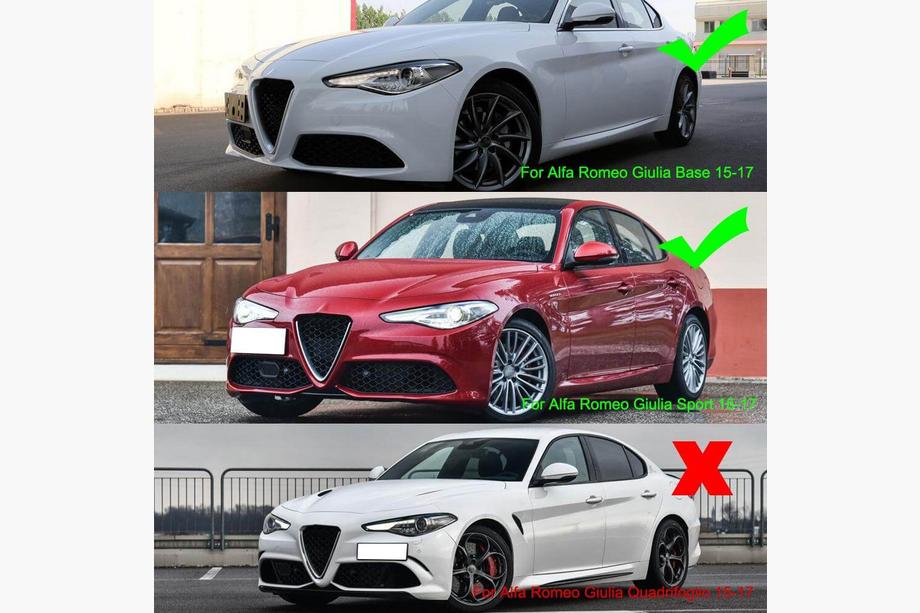 Alfa Romeo Giulia 2016-2022 гг. Боковые Пороги V1 (для Base/Sport, Карбон) Фото 7