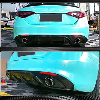 Диффузор заднего бампера (для Sport, Карбон) Alfa Romeo Giulia 2016-2022 гг. фото 4