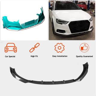 Накладка на передний бампер Lip V1 (для Base 2017-2020 Sedan, Карбон) фото 2
