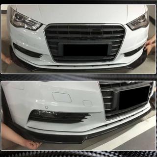 Накладка на передний бампер Lip V1 (для Base 2012-2016 Sedan, Карбон) фото 3