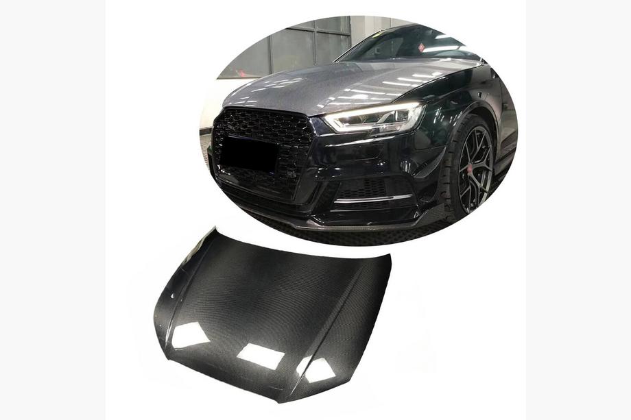 Audi A3 2012-2020 гг. Капот V2 (для Sedan 2012-2016, Карбон) Фото 1