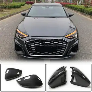 Накладки на Зеркала (Карбон) V1 Audi A3 2020- гг. фото 1