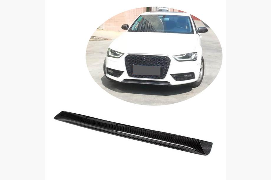 Audi A4 B8 2007-2015 гг. Передняя губа бампера (для Base 2011-2015, Карбон) Фото 1