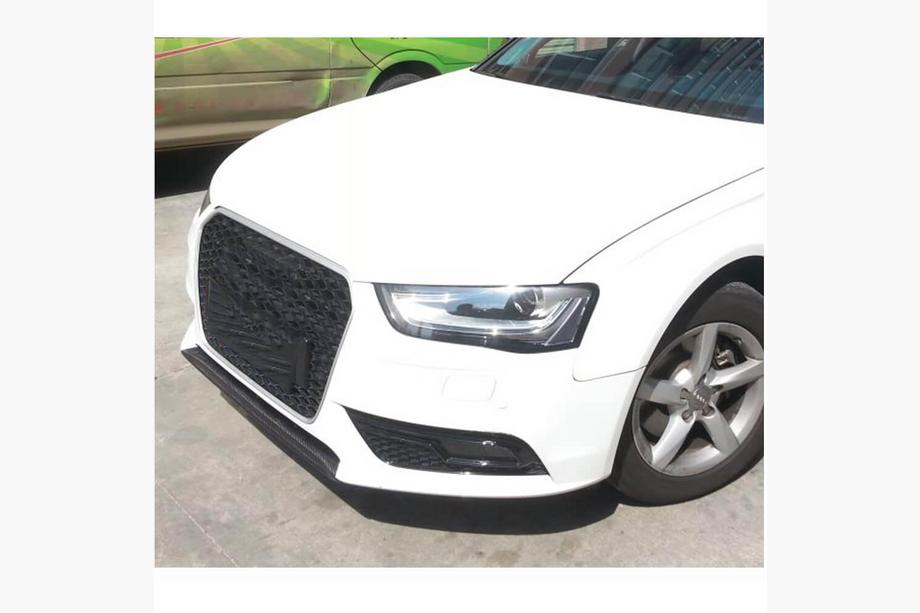 Audi A4 B8 2007-2015 гг. Передняя губа бампера (для Base 2011-2015, Карбон) Фото 3