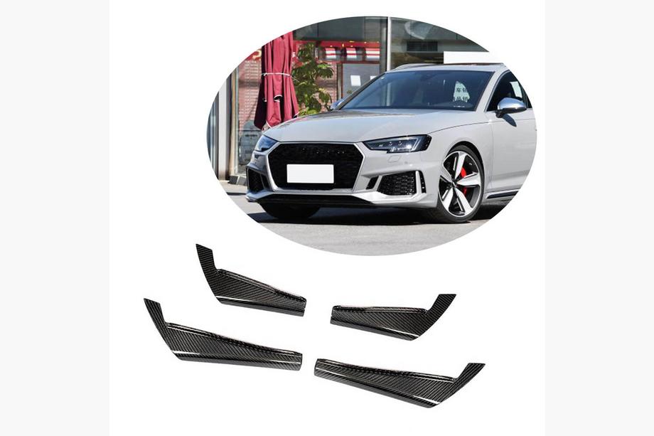 Audi A4 B9 2015-2024 гг. Передняя губа бампера (для Base 2015-2019, Карбон) Image