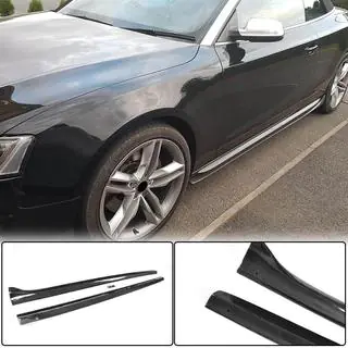Боковые пороги (Купе/Кабриолет, Карбон) Audi A5 2007-2015 гг. фото 1