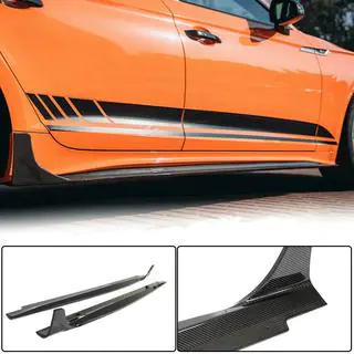 Боковые Пороги 2021-2025 V1 (для Sportback, Карбон) Audi A5 2016-2025 гг. фото 1