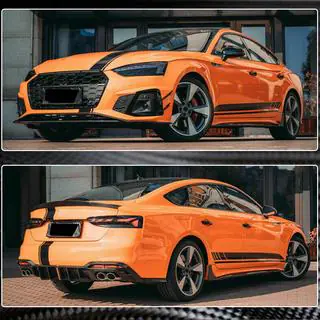 Боковые Пороги 2021-2025 V1 (для Sportback, Карбон) Audi A5 2016-2025 гг. фото 3