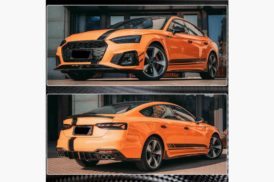 Audi A5 2016-2025 гг. Боковые Пороги 2021-2025 V1 (для Sportback, Карбон) Фото 3