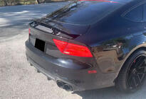 Audi A7 2010-2018 гг. Диффузор заднего бампера V1 (для S-Line, 2010-2014, Пластик) фото 5