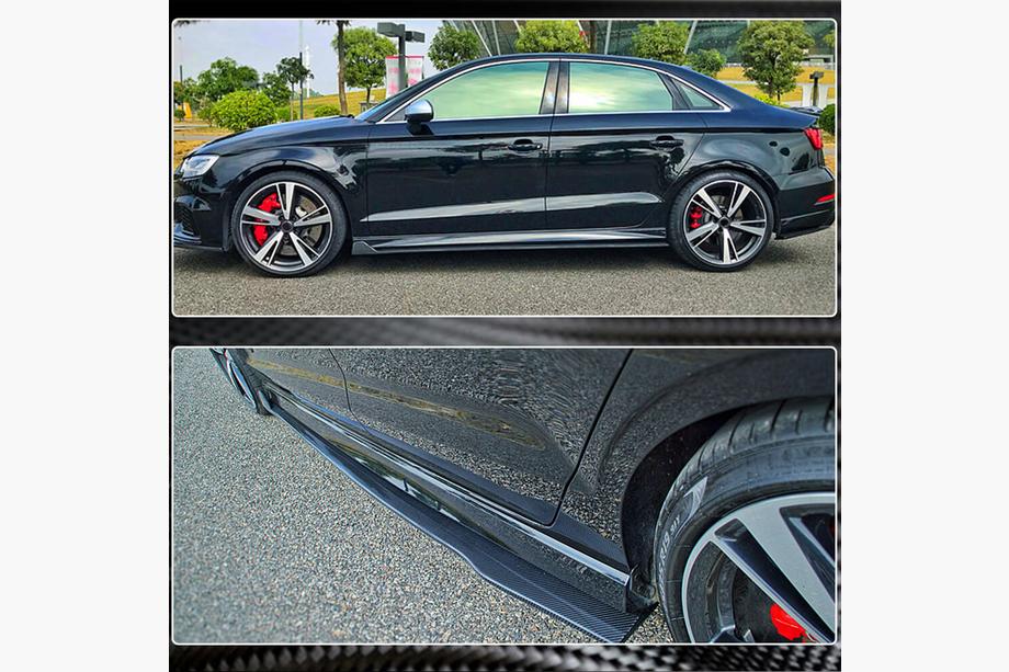 Audi A3 2012-2020 гг. Боковые пороги (для RS3 Sedan 2017-2019, Карбон) Фото 3