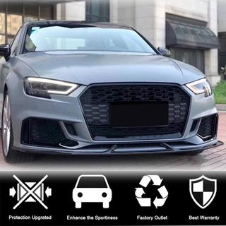 Накладки на передний бампер V4 (для RS3 Sedan 2017-2020, Карбон) фото 4