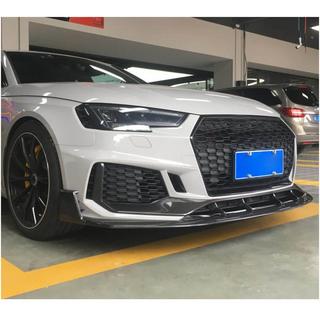 Передняя губа бампера Lip V1 для RS4 Avant 2019-2021 Карбон фото 3